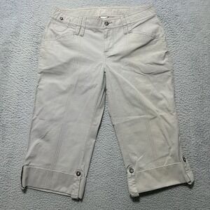 The North Face Women's Cuffed Hiking Crop Capri Ants Size 12 Gray Mountaineering